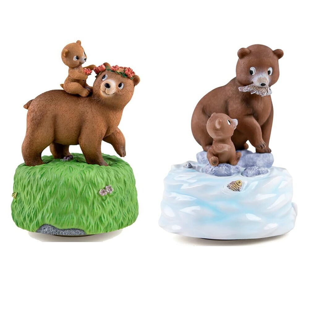 5049 Mom and Daughter, Dad and Daughter Music Box Figurine Gift